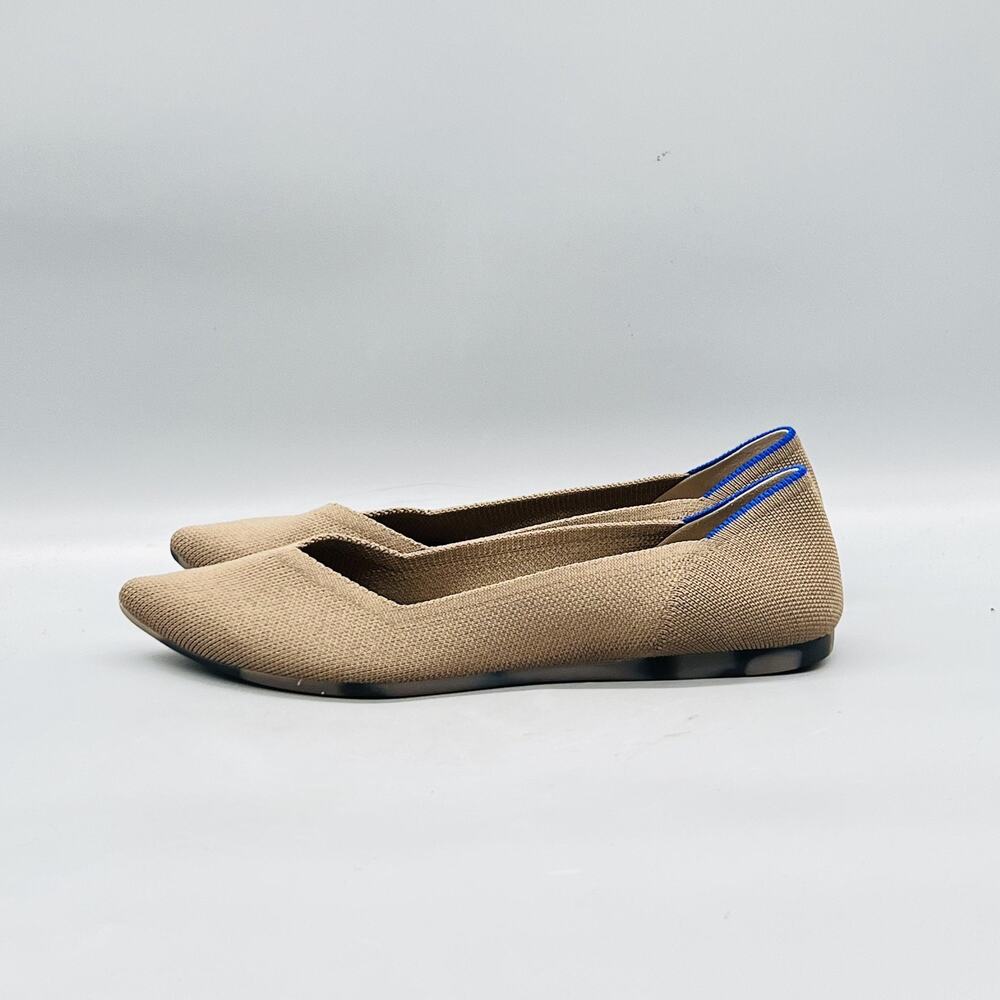 Rothy's Shoes Womens 9 Beige Knit The Point Ballet Flats Pointed Toe Comfort